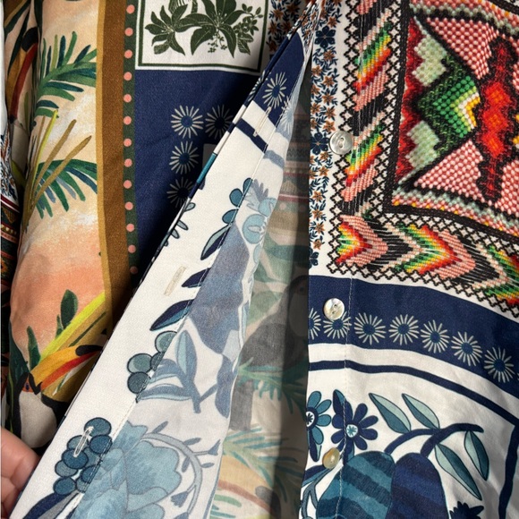 Farm Rio Tropical Patterned Button Up Shirt - Picture 3 of 4